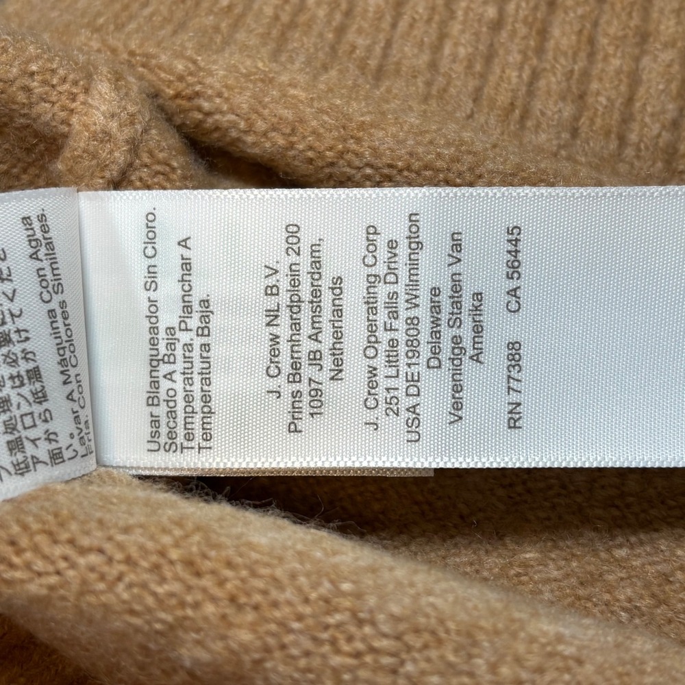 J.Crew Extra-Soft Mockneck Sweater Heather Brown CU698 Small NWT - Picture 5 of 6